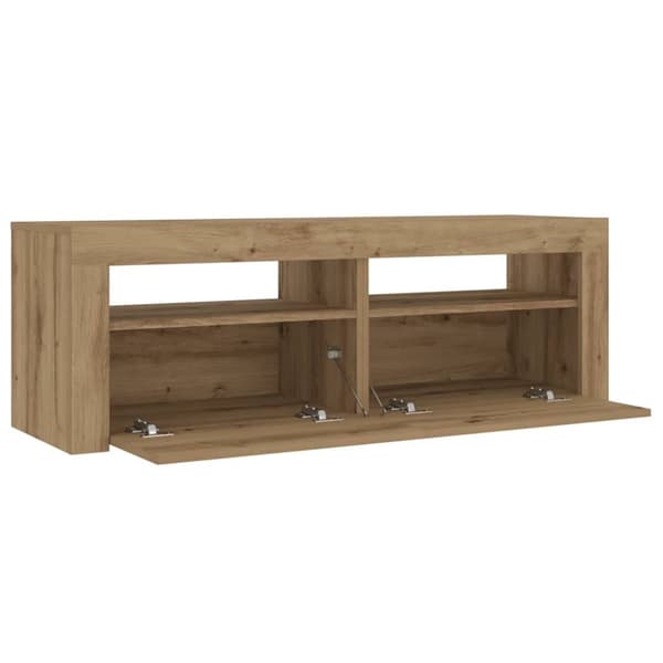 vidaXL Nattbord 2 stk med LED artisan eik 60x35x40 cm