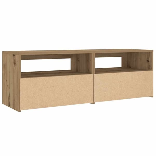 vidaXL Nattbord 2 stk med LED artisan eik 60x35x40 cm