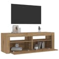Miniatyrbilde 2 av 11: vidaXL Nattbord 2 stk med LED artisan eik 60x35x40 cm