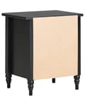 Miniatyrbilde 6 av 9: Nattbord Svart med 2 skuffer Retro Design Elegant Stil Oppbevaring til Soverom