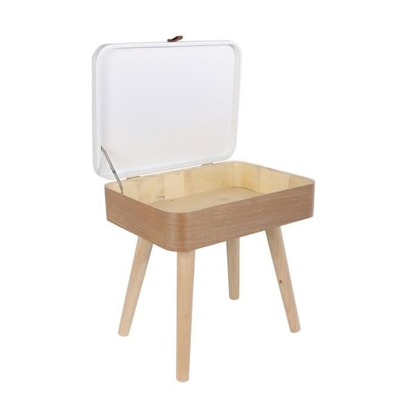Sängbord i trä med förvaring - Elin - 40 x 30,5 x 54 cm 85,90 cm Beige