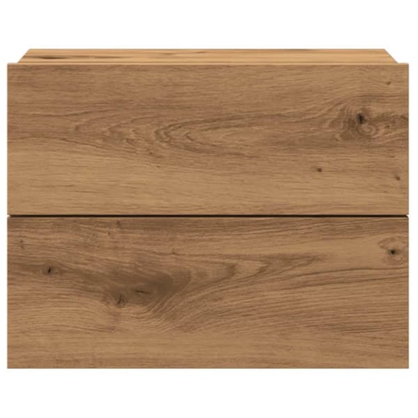 vidaXL Väggmonterat sängbord artisan ek 40x32x30 cm
