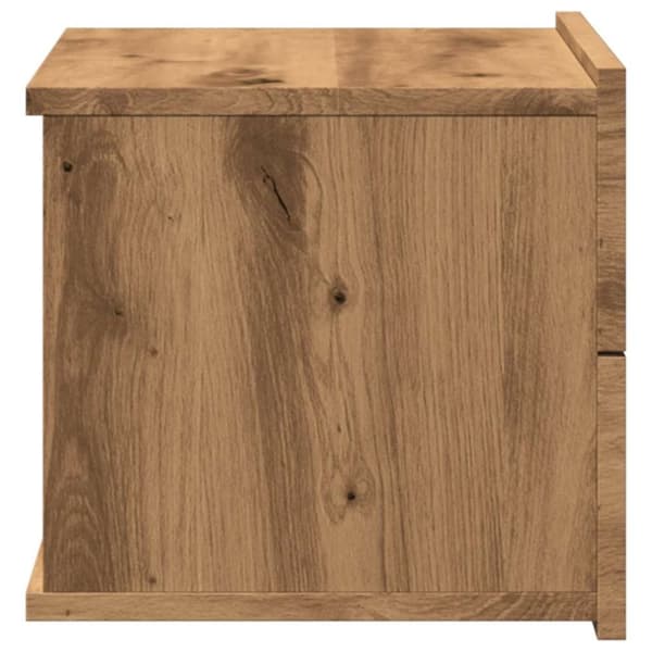vidaXL Väggmonterat sängbord artisan ek 40x32x30 cm