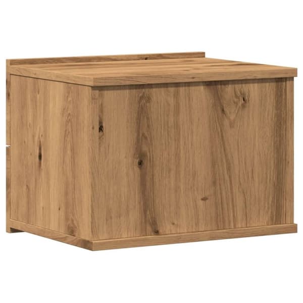 vidaXL Väggmonterat sängbord artisan ek 40x32x30 cm