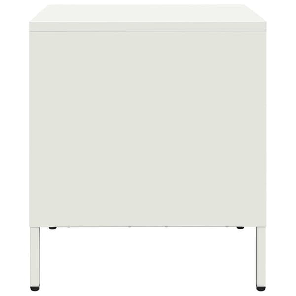 vidaXL Sängbord vit 35x39x43,5 cm stål