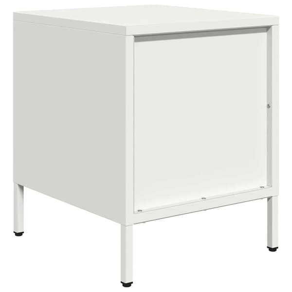 vidaXL Sängbord vit 35x39x43,5 cm stål