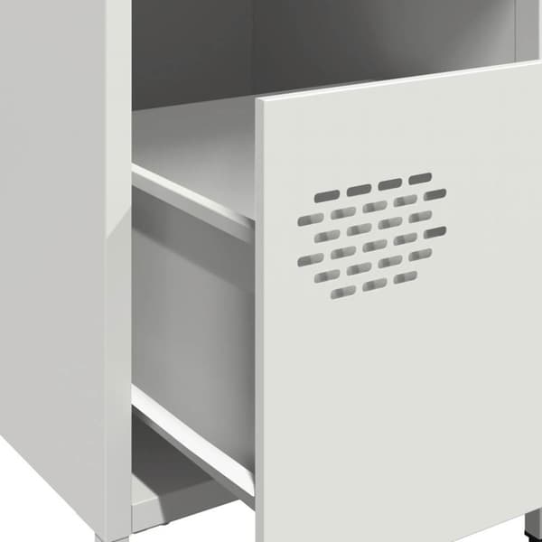 vidaXL Sängbord vit 35x39x43,5 cm stål