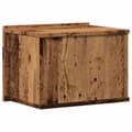 Miniatyrbillede 8 af 11: vidaXL væghængt sengebord 40x32x30 cm antikt træ