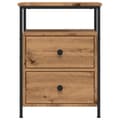 Miniatyrbilde 5 av 11: vidaXL Nattbord artisan eik 44x45x60 cm konstruert tre