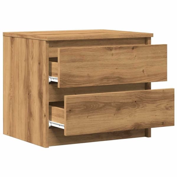vidaXL Sängbord artisan ek 50x40x43.5 cm konstruerat trä