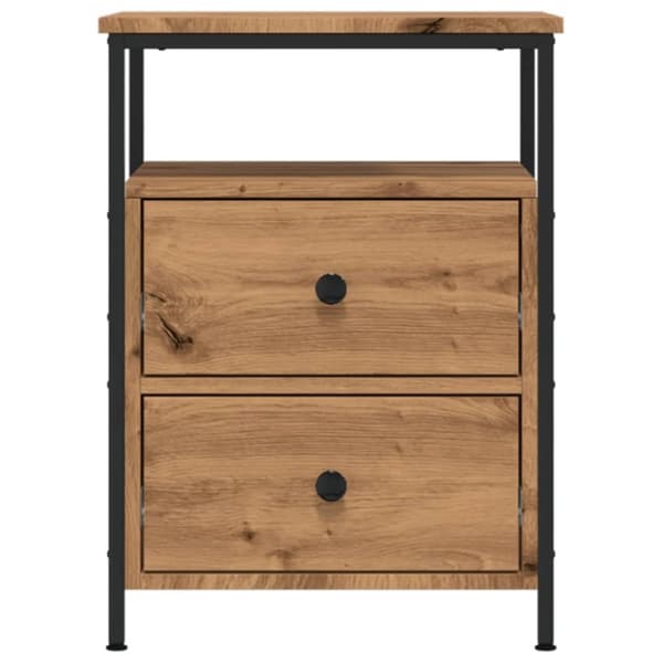 vidaXL sengebord 44x45x60 cm konstrueret træ kunsteg