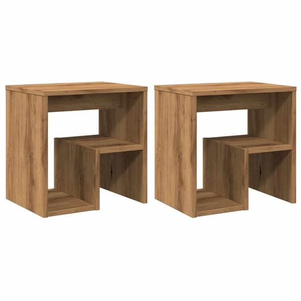 vidaXL Nattbord 2 stk artisan eik 40x30x40 cm konstruert tre