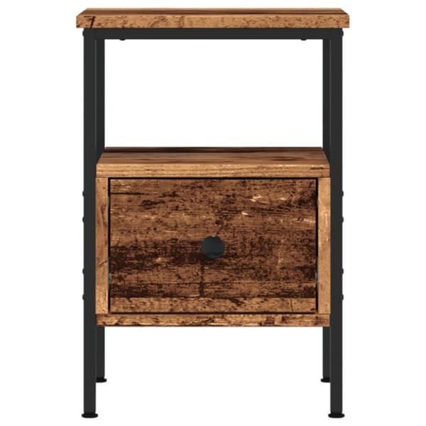 vidaXL sengebord 34x36x50 cm konstrueret træ gammelt trælook