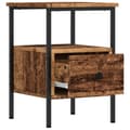 Miniatyrbillede 6 af 11: vidaXL sengebord 34x36x50 cm konstrueret træ gammelt trælook