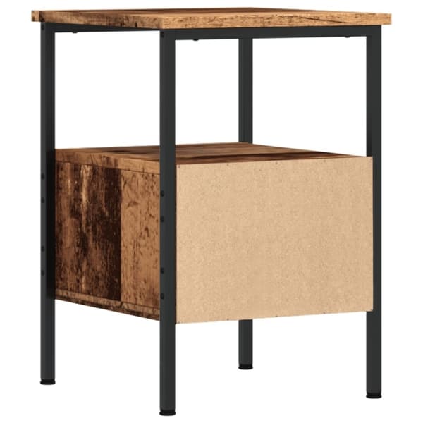 vidaXL sengebord 34x36x50 cm konstrueret træ gammelt trælook