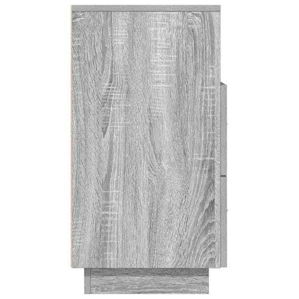 vidaXL sengebord med 2 skuffer 36x36x68 cm grå sonoma-eg