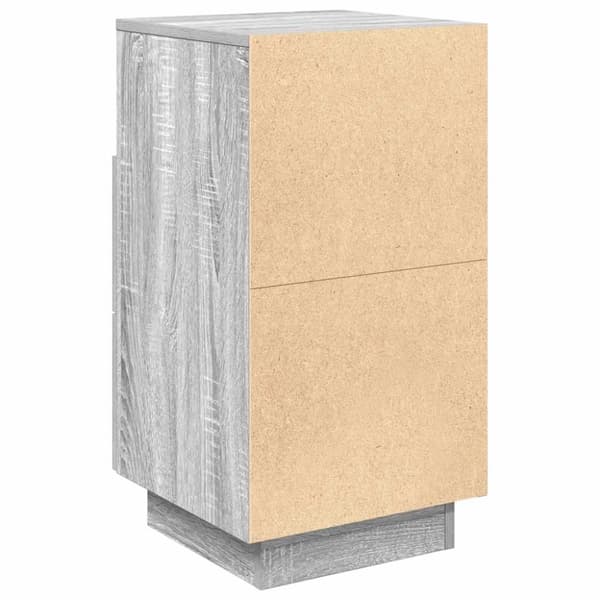 vidaXL sengebord med 2 skuffer 36x36x68 cm grå sonoma-eg