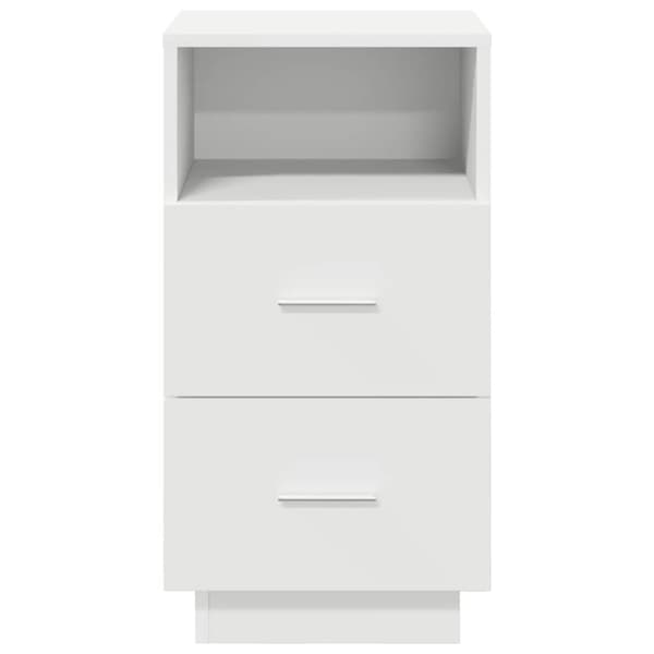 vidaXL sengeborde 2 stk. med 2 skuffer 36x36x68 cm hvid