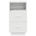Miniatyrbillede 5 af 11: vidaXL sengeborde 2 stk. med 2 skuffer 36x36x68 cm hvid