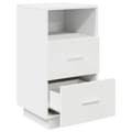 Miniatyrbillede 6 af 11: vidaXL sengeborde 2 stk. med 2 skuffer 36x36x68 cm hvid