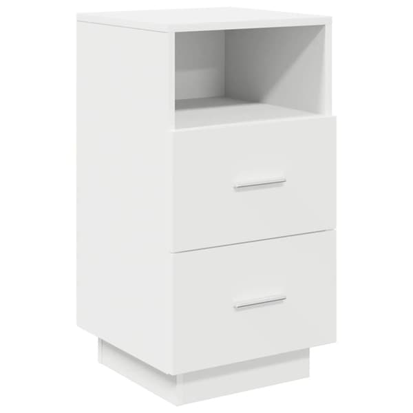 vidaXL sengeborde 2 stk. med 2 skuffer 36x36x68 cm hvid