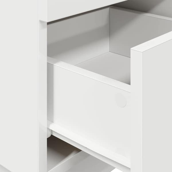 vidaXL sengeborde 2 stk. med 2 skuffer 36x36x68 cm hvid
