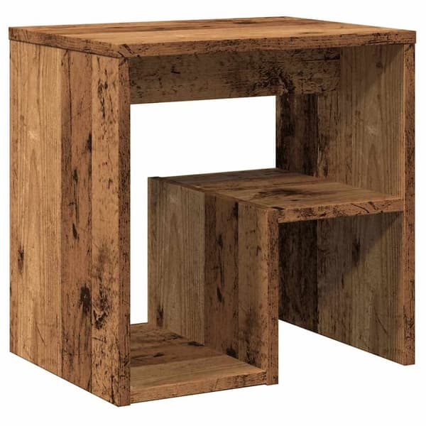 vidaXL sengeborde 2 stk. 40x30x40 cm konstrueret træ gammelt trælook