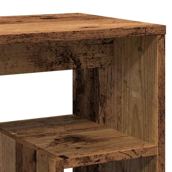 vidaXL sengeborde 2 stk. 40x30x40 cm konstrueret træ gammelt trælook
