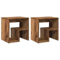 Miniatyrbillede 1 af 11: vidaXL sengeborde 2 stk. 40x30x40 cm konstrueret træ gammelt trælook