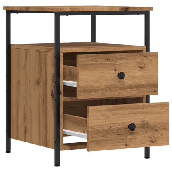 vidaXL sengeborde 2 stk. 44x45x60 cm konstrueret træ kunsteg