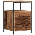 Miniatyrbilde 6 av 11: vidaXL Nattbord 2 stk gammelt tre 34x35,5x50 cm konstruert tre