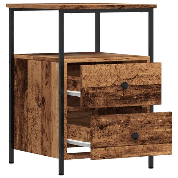 vidaXL Nattbord 2 stk gammelt tre 34x35,5x50 cm konstruert tre
