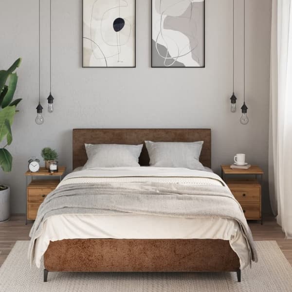 vidaXL Nattbord 2 stk artisan eik 34x35,5x50 cm konstruert tre