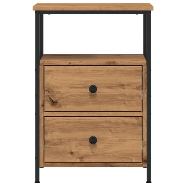 vidaXL Nattbord 2 stk artisan eik 34x35,5x50 cm konstruert tre