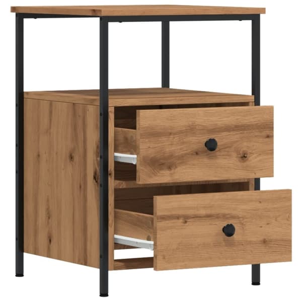 vidaXL Nattbord 2 stk artisan eik 34x35,5x50 cm konstruert tre