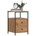 Miniatyrbilde 2 av 11: vidaXL Nattbord 2 stk artisan eik 34x35,5x50 cm konstruert tre