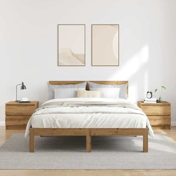 vidaXL sengeborde 2 stk. 50x40x43,5 cm kunsteg