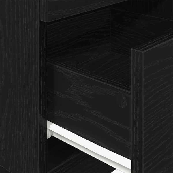 vidaXL Nattbord 2 stk med 2 skuffer svart 36x36x68 cm