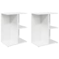 Miniatyrbilde 3 av 11: vidaXL Nattbord 2 stk hvit 46,5x29x61 cm konstruert tre