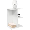 Miniatyrbilde 2 av 11: vidaXL Nattbord 2 stk hvit 46,5x29x61 cm konstruert tre