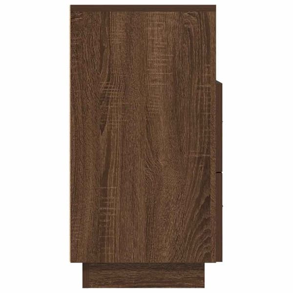 vidaXL Nattbord 2 stk med 2 skuffer brun eik 36x36x68 cm