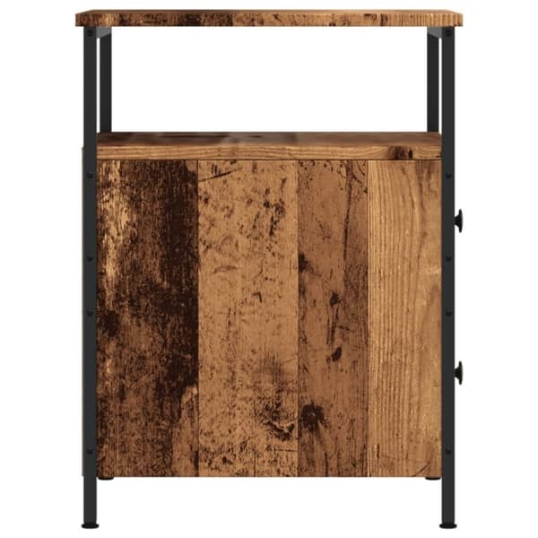 vidaXL sengeborde 2 stk. 44x45x60 cm konstrueret træ antikt trælook