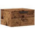 Pikkukuva 1 / 11: vidaXL Seinäkiinnitettävä yöpöytä vanhaa puuta 34x30x20 cm