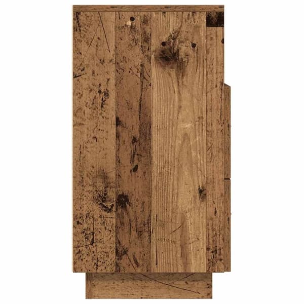 vidaXL sengebord med 2 skuffer 36x36x68 cm antikt træ