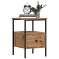 Miniatyrbilde 4 av 11: vidaXL Nattbord artisan eik 34x36x50 cm konstruert tre