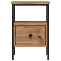 Miniatyrbilde 5 av 11: vidaXL Nattbord artisan eik 34x36x50 cm konstruert tre