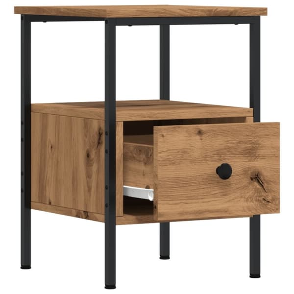 vidaXL Nattbord artisan eik 34x36x50 cm konstruert tre