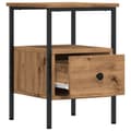 Miniatyrbilde 6 av 11: vidaXL Nattbord artisan eik 34x36x50 cm konstruert tre