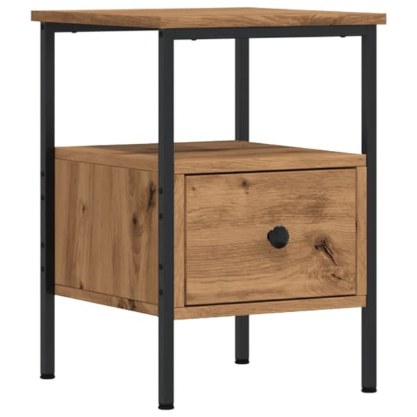 vidaXL Nattbord artisan eik 34x36x50 cm konstruert tre