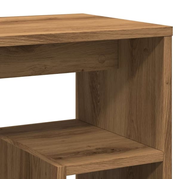 vidaXL sengeborde 2 stk. 40x30x40 cm konstrueret træ egetræ